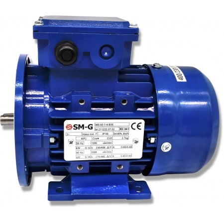 SILNIK ELEKTRYCZNY Z KOŁNIERZEM 0,12kW 400V 1390obr WAŁEK 11mm 3-FAZOWY